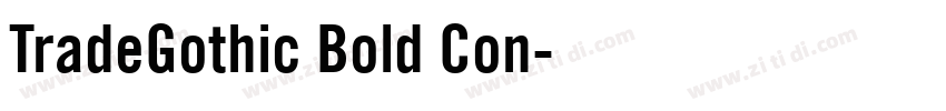 TradeGothic Bold Con字体转换
